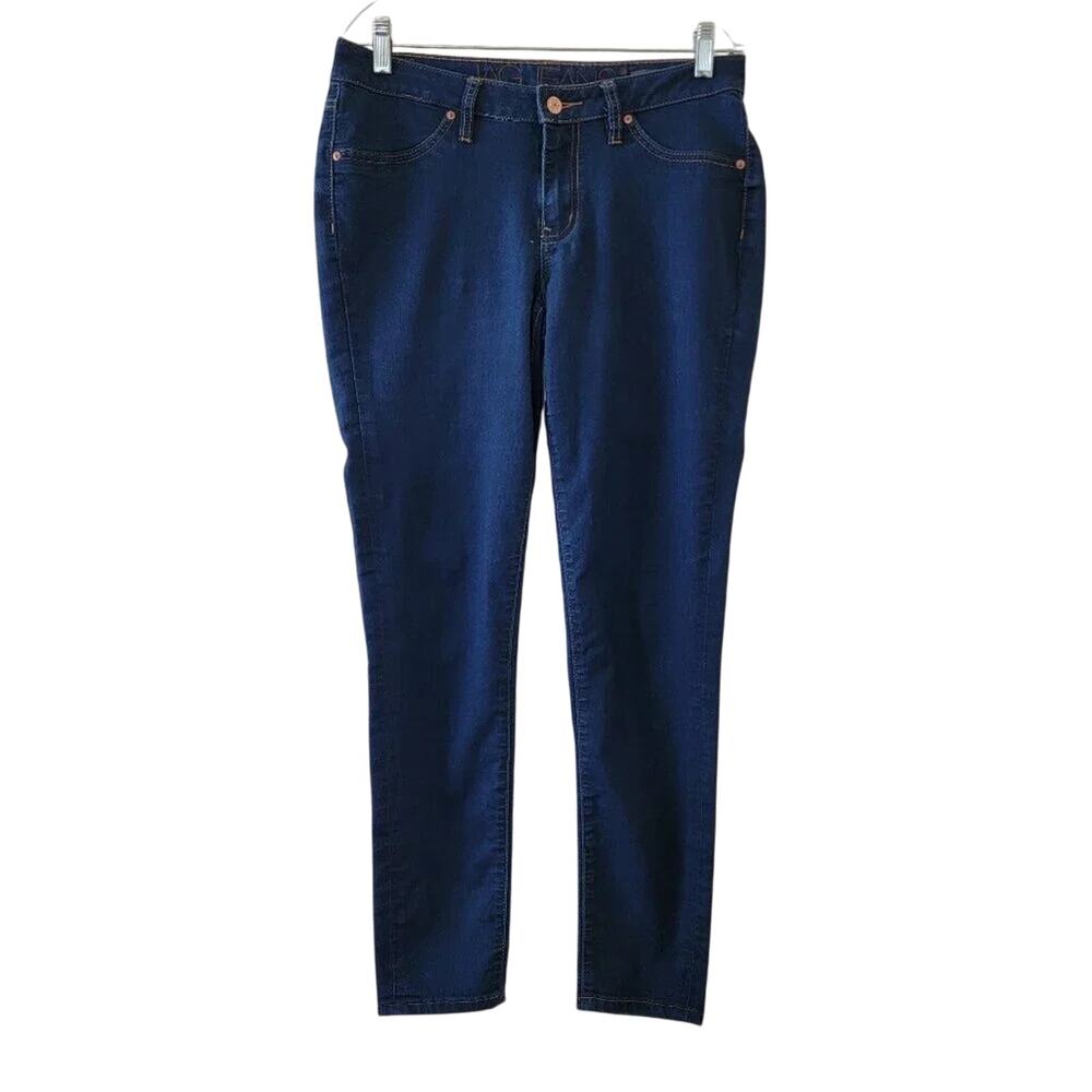JAG Skinny Legging Jeans Womens Size 10 Navy Blue Zipper Pockets Stretch Denim